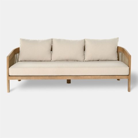 SOFA 3OS. PEGO 200X85X70CM AKACJA, SZNUR BEŻ, TKANINA SUNPROOF BEŻ