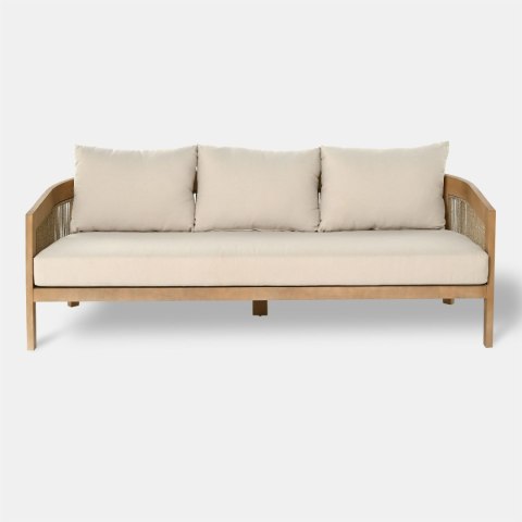 SOFA 3OS. PEGO 200X85X70CM AKACJA, SZNUR BEŻ, TKANINA SUNPROOF BEŻ