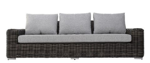 SOFA OGRODOWA MAJE GREY 3 OSOBOWA 246X99X73CM MILOO HOME