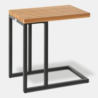 STOLIK POMOCNICZY TAMARIZ 45X30X50CM ALUMINIUM GRAFIT, TEAK